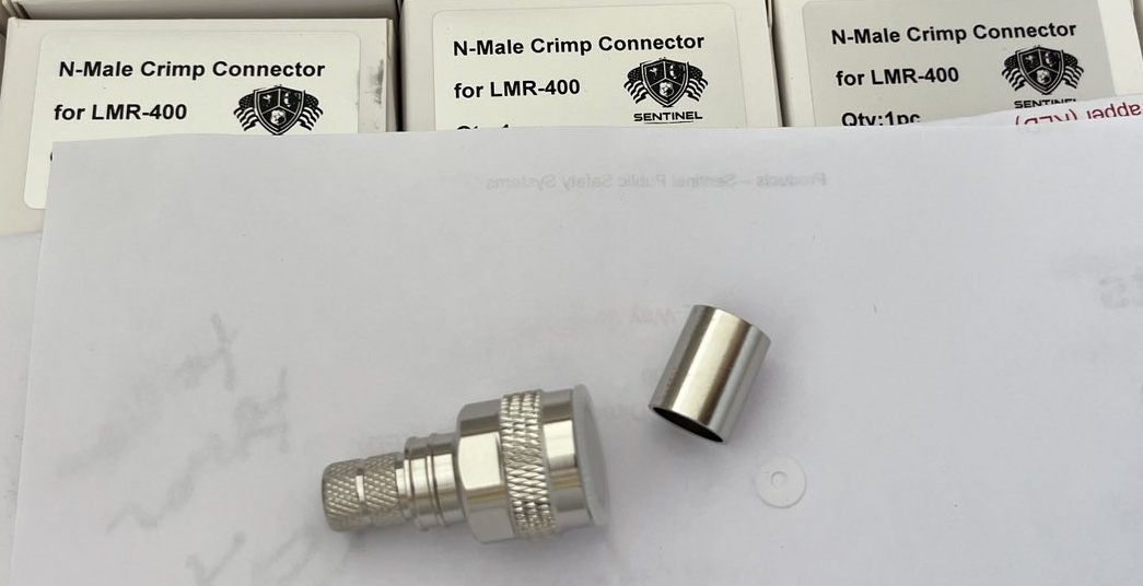 N-Male Crimp Connector for LMR-400